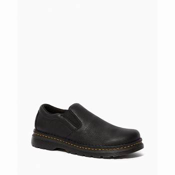 Dr Martens Férfi Boyle Grizzly Bőr Slip On Fekete